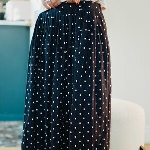 Polka Dot Black Skirt